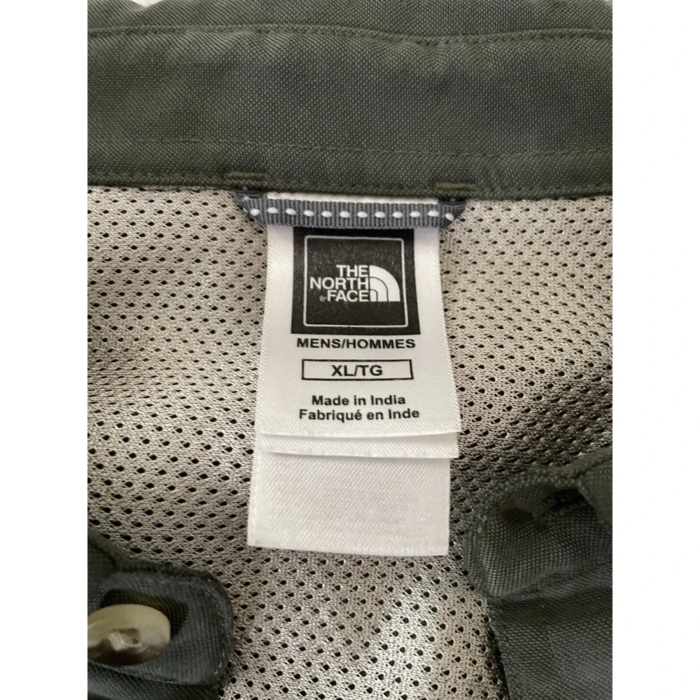 Vintage The North Face Adult Large L Front Pocket Button Down Shirt‎ Men Green